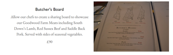 Grpahic showing how menus communicate provenance